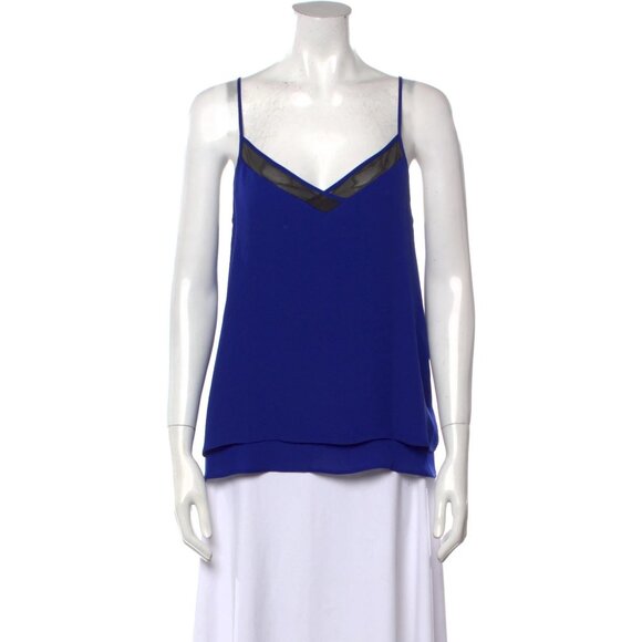 Rebecca Minkoff Navy Silk Top - Picture 1 of 4